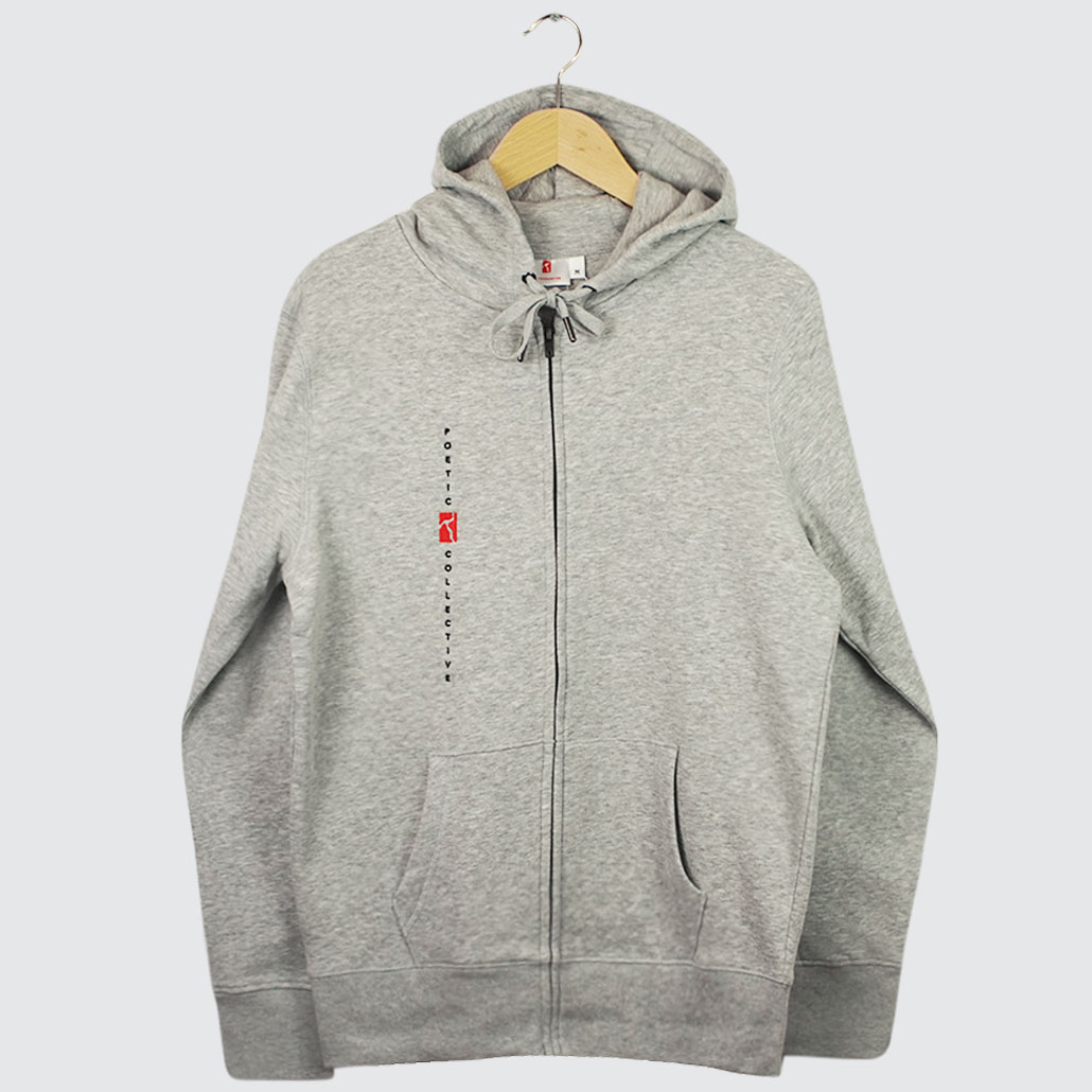 Poetic Collective Zip Hoodie Heather Grey LOBBY Online