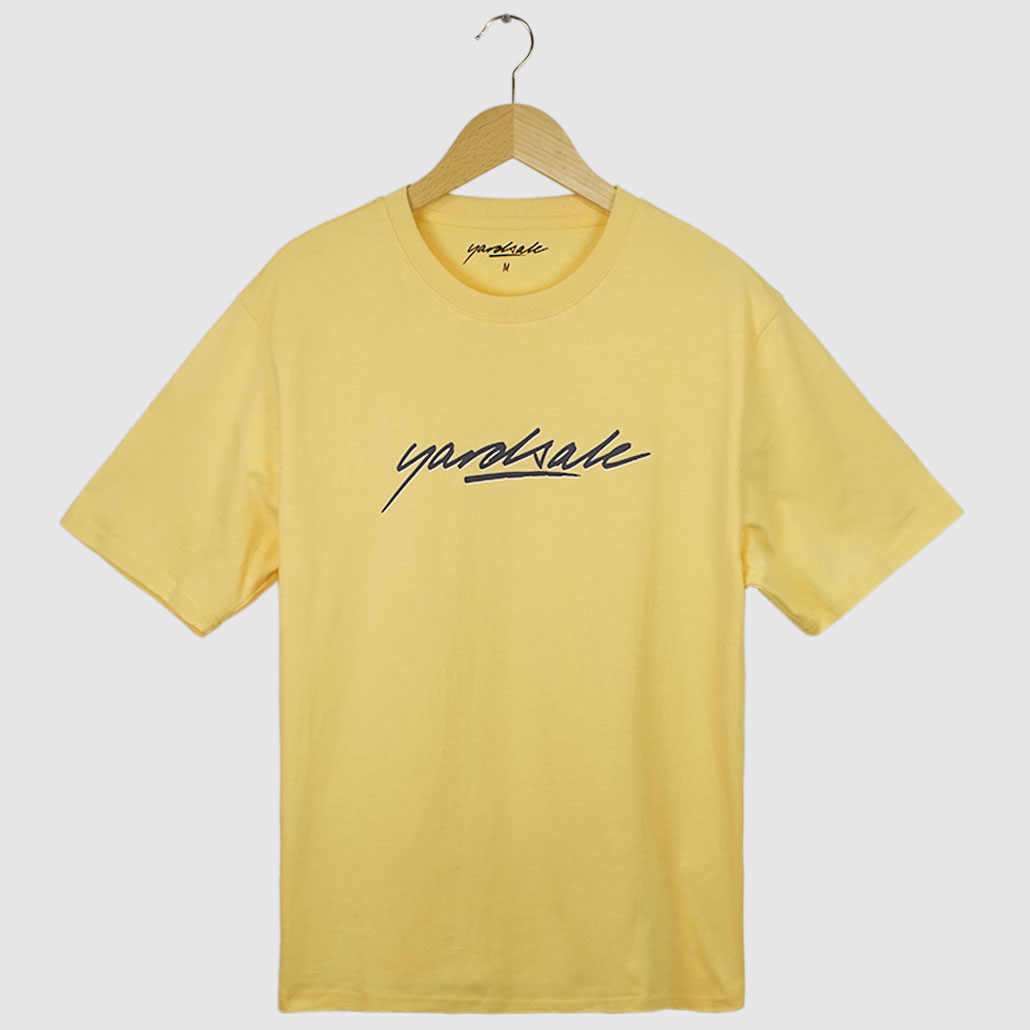 Yardsale Script T Shirt Yellow