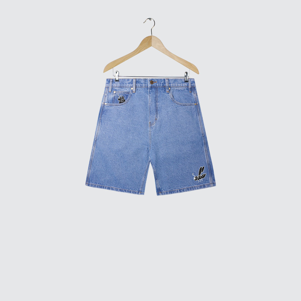 Butter Goods Critter Baggy Denim Shorts Washed Indigo