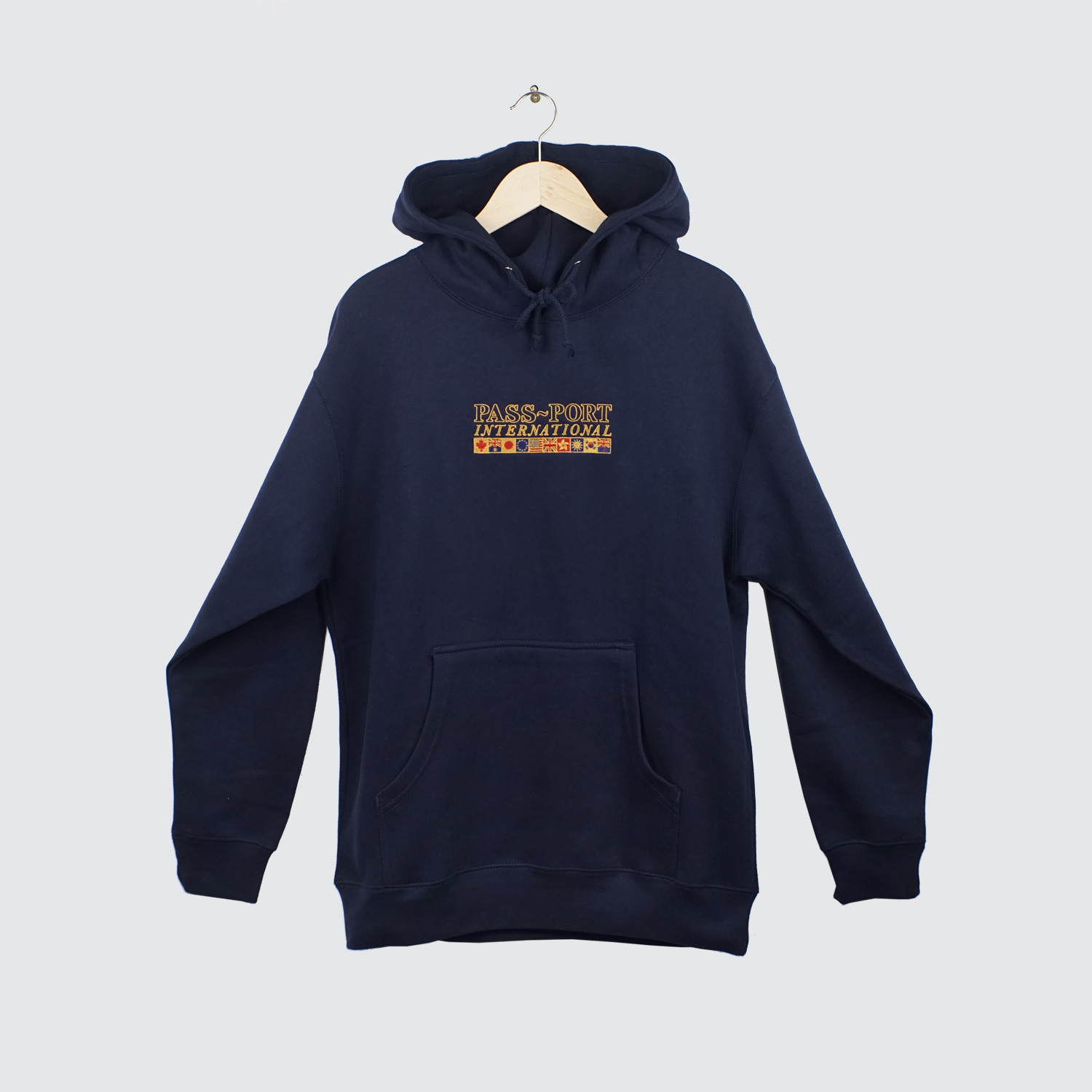 pass port international embroidery hoody navy lobby pass port international embroidery hoody navy lobby
