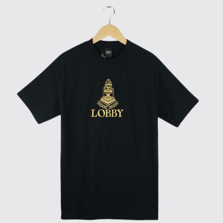 Lobby Fountain Embroidery T-Shirt Black Lobby Fountain Embroidery T-Shirt Black