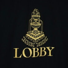 Lobby Fountain Embroidery T-Shirt Black