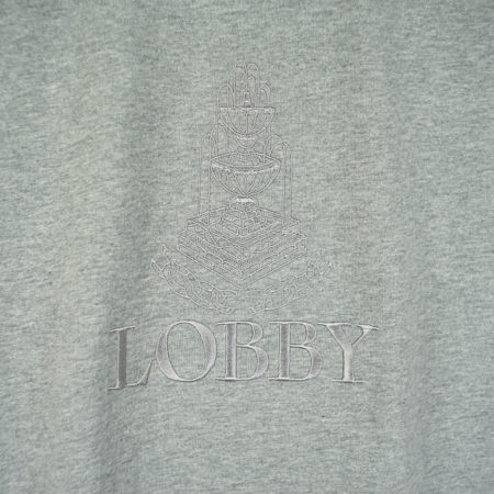 Lobby Fountain Embroidery T-Shirt Heather Grey Lobby Fountain Embroidery T-Shirt Heather Grey