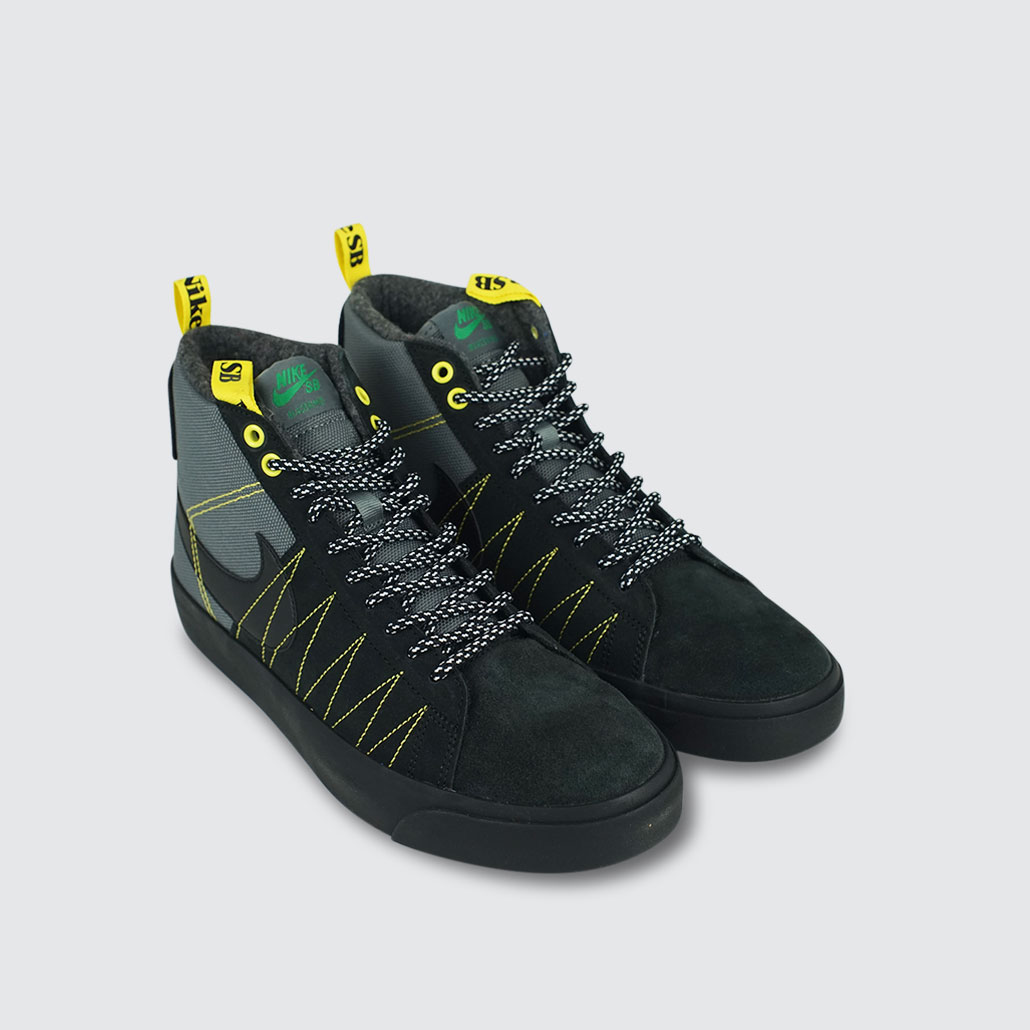 Nike SB Zoom Blazer MID PRM Cool Grey/Black White - LOBBY Online Skateshop