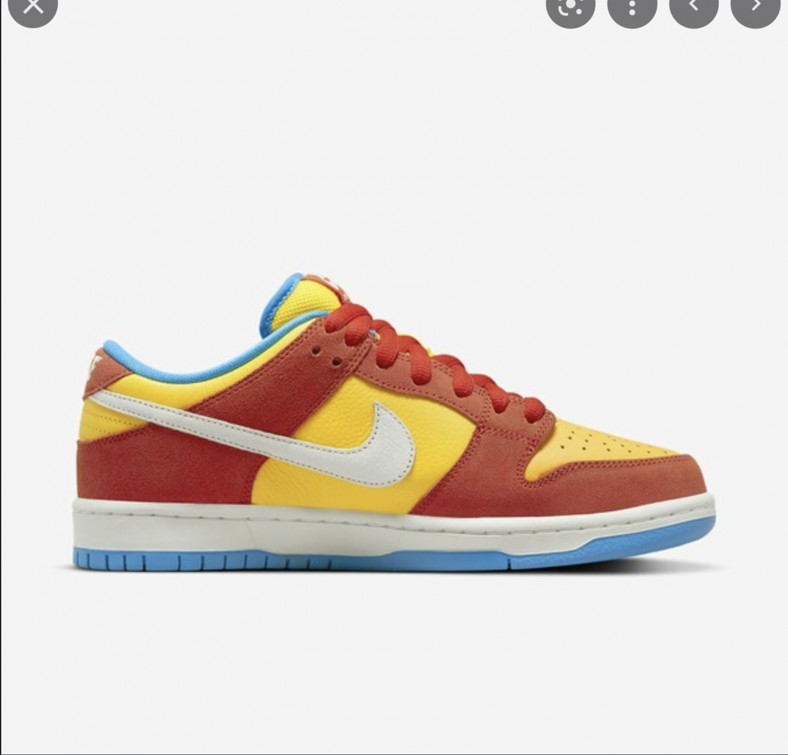 Nike SB Dunk Low Pro Bart Simpson Habanero Red/White-Blue Hero - LOBBY Online Skateshop