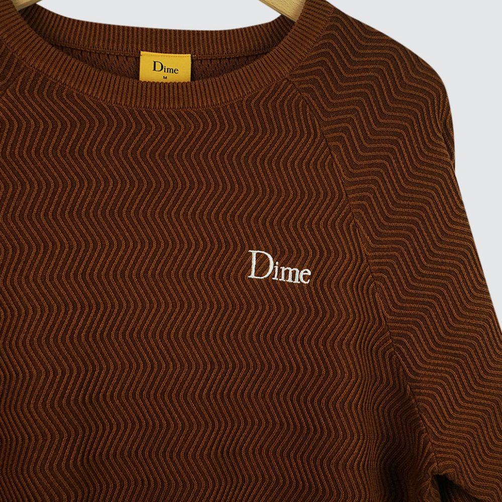 メール便なら送料無料 Lサイズ Dime knit sweater cable wave cable M
