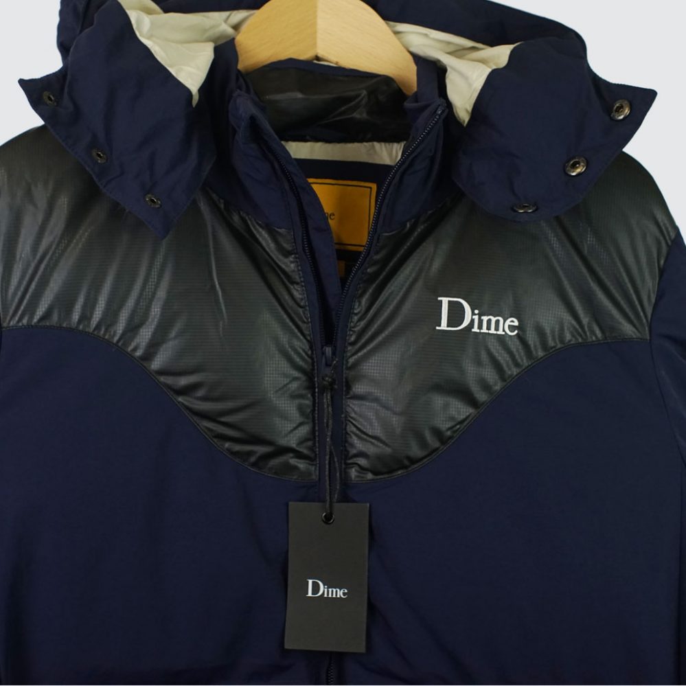 Dime Contrast Puffer Jacket Navy - LOBBY Online Skateshop 再販開始 Dime JACKET PUFFER CONTRAST ダウンジャケット