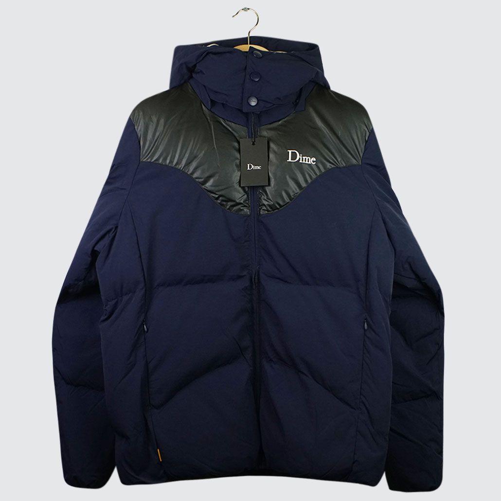 Dime Contrast Puffer Jacket Navy 再販開始 Dime JACKET PUFFER CONTRAST ダウンジャケット