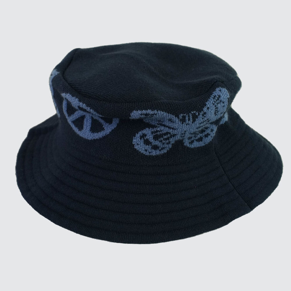 Butter Goods Tour Knit Bucket Hat Navy LOBBY Online