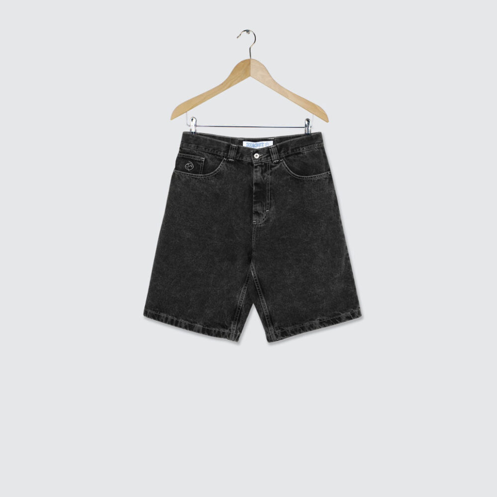 Polar Skate Co. Big Boy Shorts Silver Black SP24 - LOBBY Online polar skate co. bigboy silver black