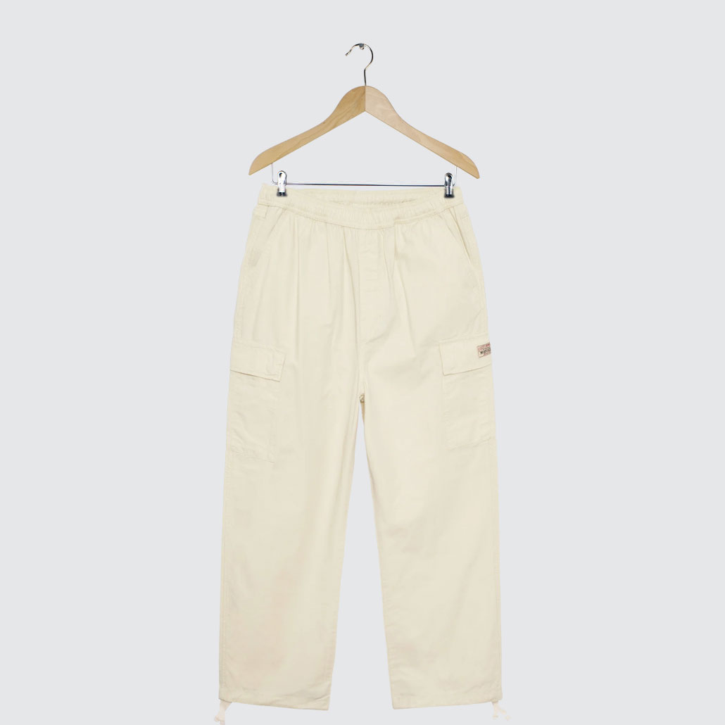 Stüssy Ripstop Cargo Beach Pant Cream - LOBBY Online Skateshop