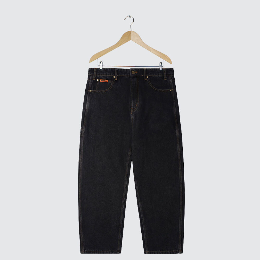 Butter Goods Baggy Denim Jeans Washed Black - LOBBY Online Skateshop