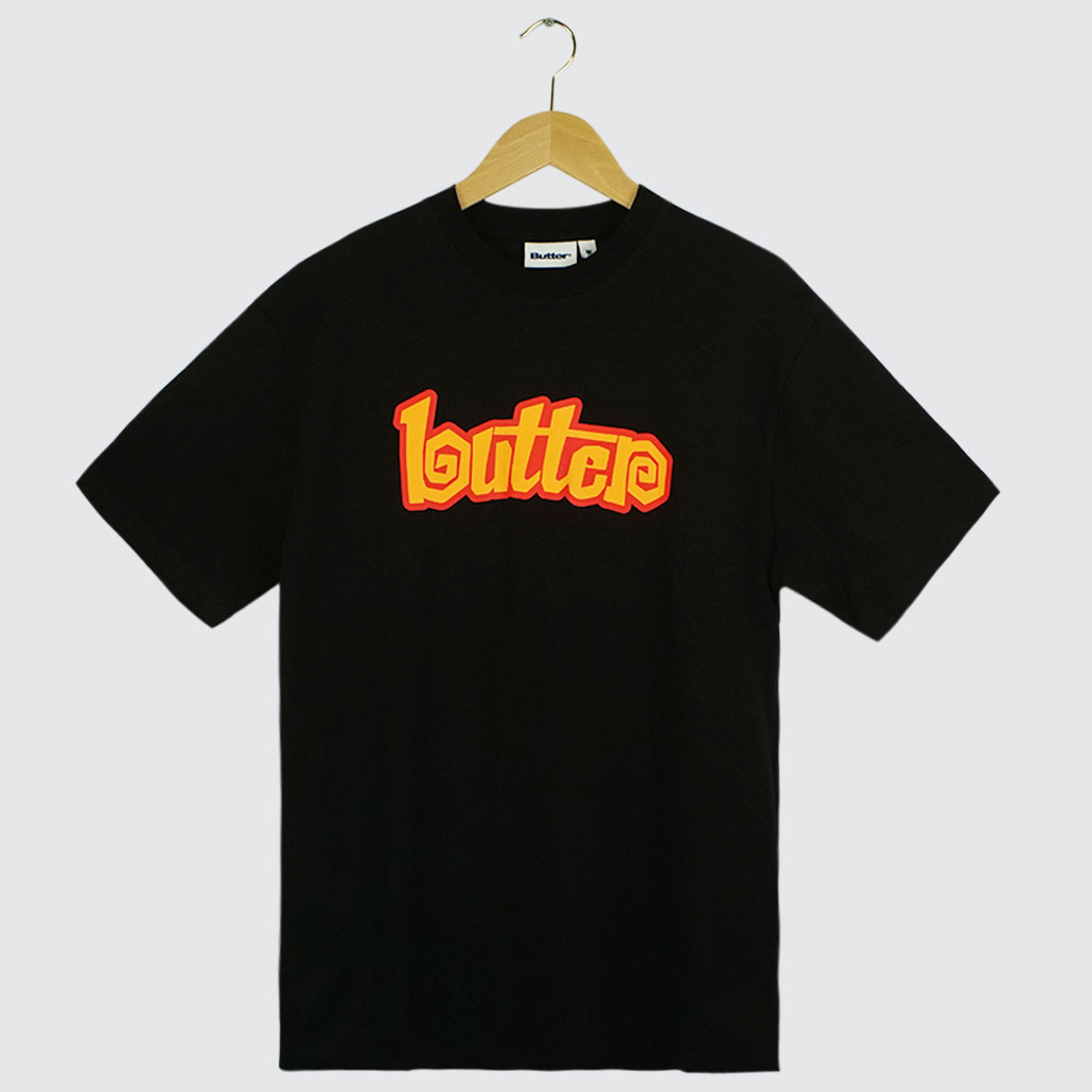 Butter Goods Swirl T-Shirt Black - LOBBY Online Skateshop butter goods