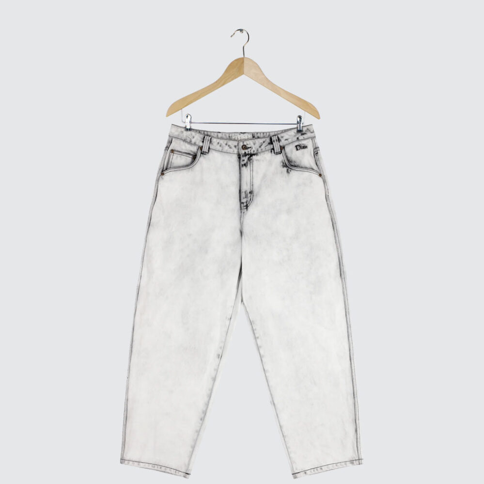 Dime Classic Baggy Denim Pants Smoke White - LOBBY Online Skateshop