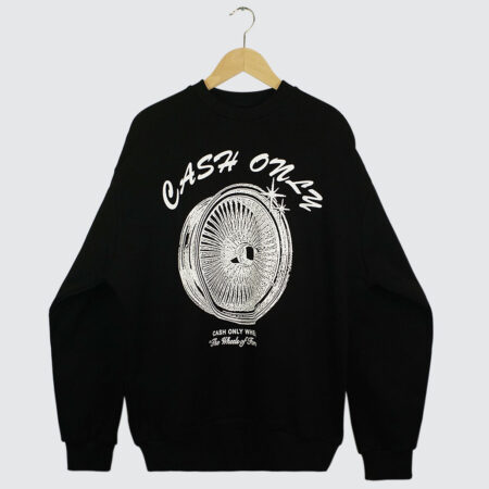 Cash Only Wheels Crewneck Black Cash Only Wheels Crewneck Black