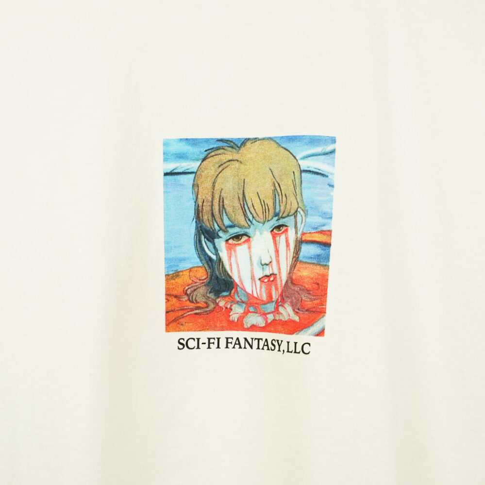Sci-Fi Fantasy Leaking Eyes T-Shirt White Sci-Fi Fantasy Leaking Eyes T-Shirt White