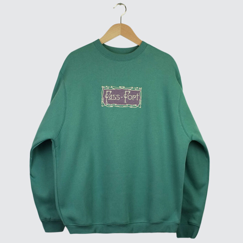 Pass~Port Plume Crewneck Washed Out Teal