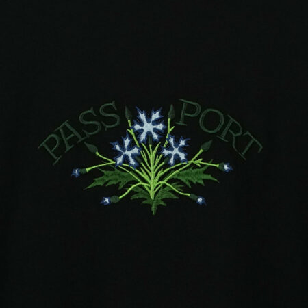 Pass~Port Bloom Organic T-Shirt Black Pass~Port Bloom Organic T-Shirt Black