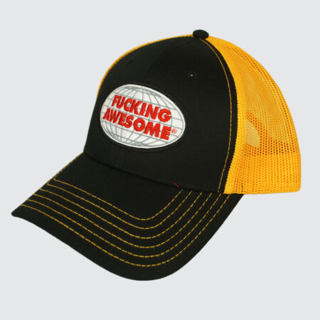Fucking Awesome Mechanics Six Panel Mesh Cap Black Gold Fucking Awesome Mechanics Six Panel Mesh Cap Black Gold