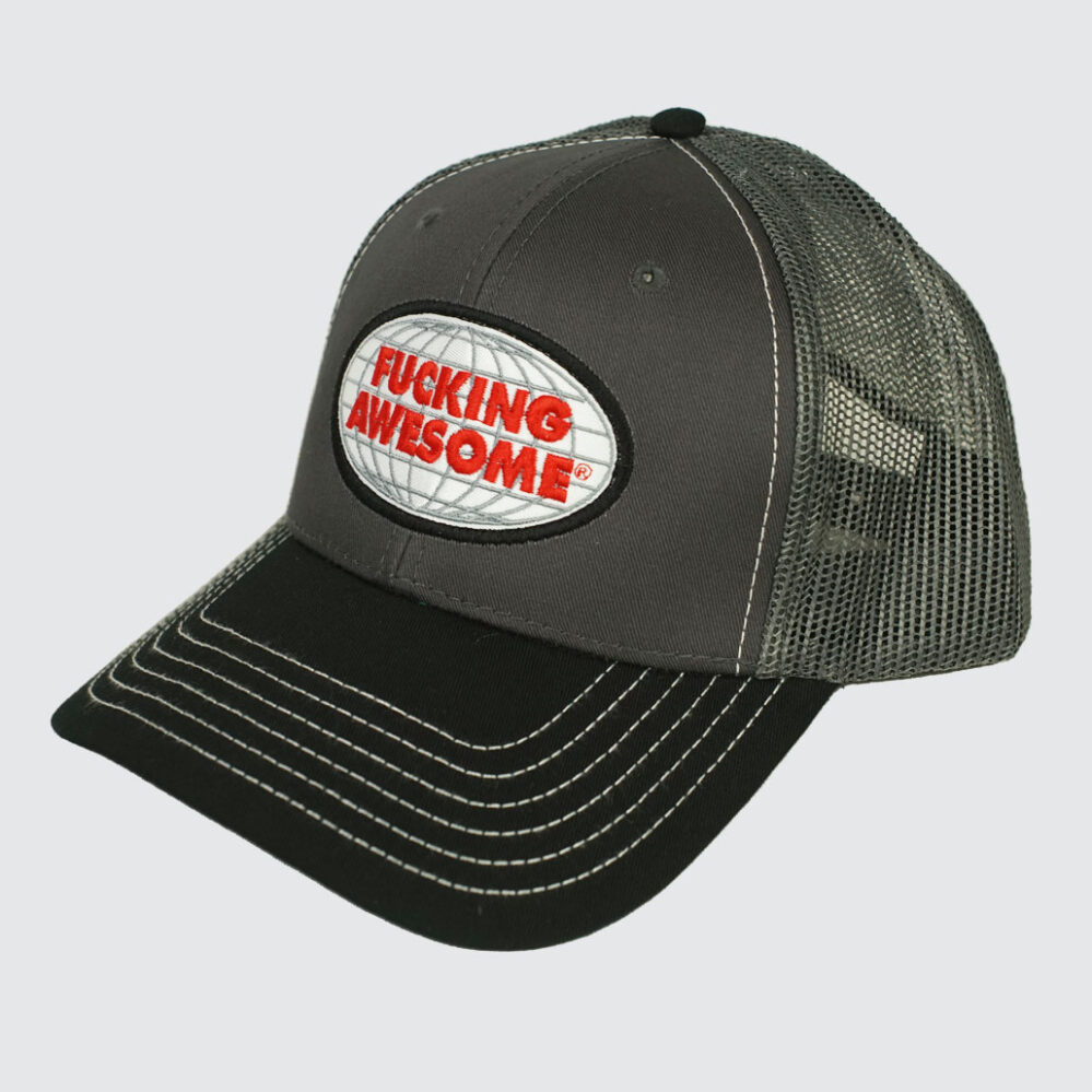 Fucking Awesome Mechanics Six Panel Mesh Cap Charcoal Grey