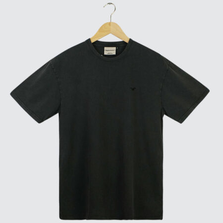 Cleptomanicx Ligull Washed Boxy T-Shirt Blue Graphite