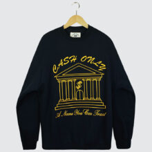 Cash Only Bank Crewneck Deep Navy Cash Only Bank Crewneck Deep Navy