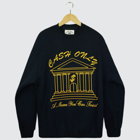 Cash Only Bank Crewneck Deep Navy Cash Only Bank Crewneck Deep Navy