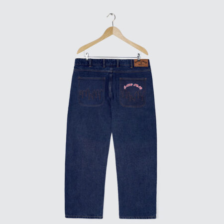 Cash Only Logo Baggy Denim Jeans Raw Indigo Cash Only Logo Baggy Denim Jeans Raw Indigo