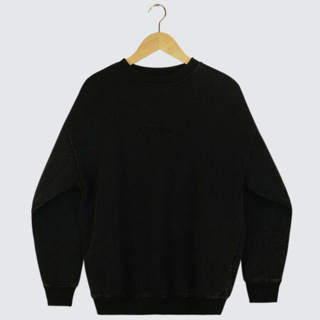 Fucking Awesome Little Stamp Snow Wash Crewneck Black Fucking Awesome Little Stamp Snow Wash Crewneck Black