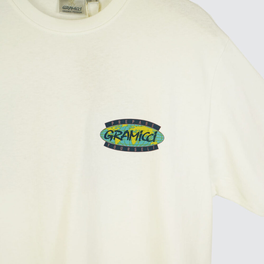 Gramicci Prepare Yourself T-Shirt White Gramicci Prepare Yourself T-Shirt White