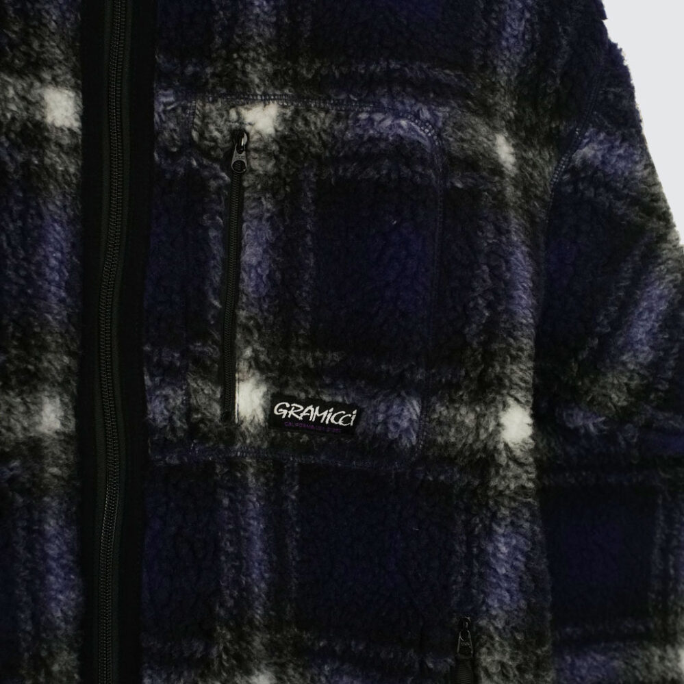Gramicci Shadow Plaid Sherpa Jacket Purple Gramicci Shadow Plaid Sherpa Jacket Purple