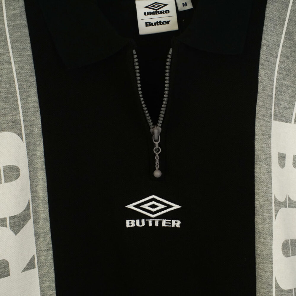 Butter Goods x Umbro Athletica S/S Polo Shirt Black Butter Goods x Umbro Athletica S/S Polo Shirt Black