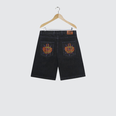 Butter Goods Spider Denim Shorts Washed Black Butter Goods Spider Denim Shorts Washed Black