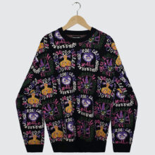 Pass~Port Faces Knit Sweater Black