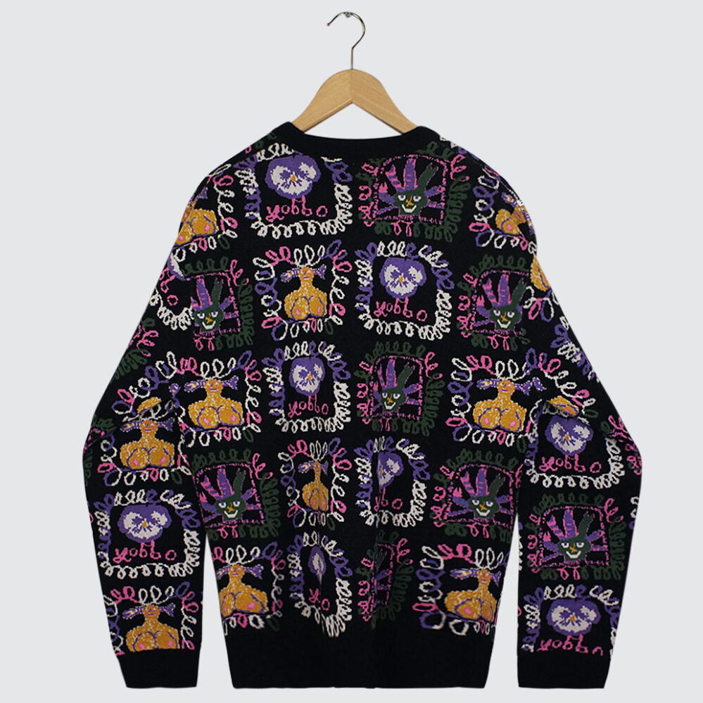 Pass~Port Faces Knit Sweater Black