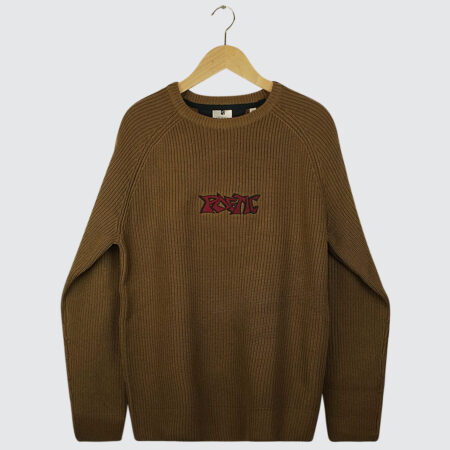 Poetic Collective Graff Knitted Crewneck Brown Poetic Collective Graff Knitted Crewneck Brown
