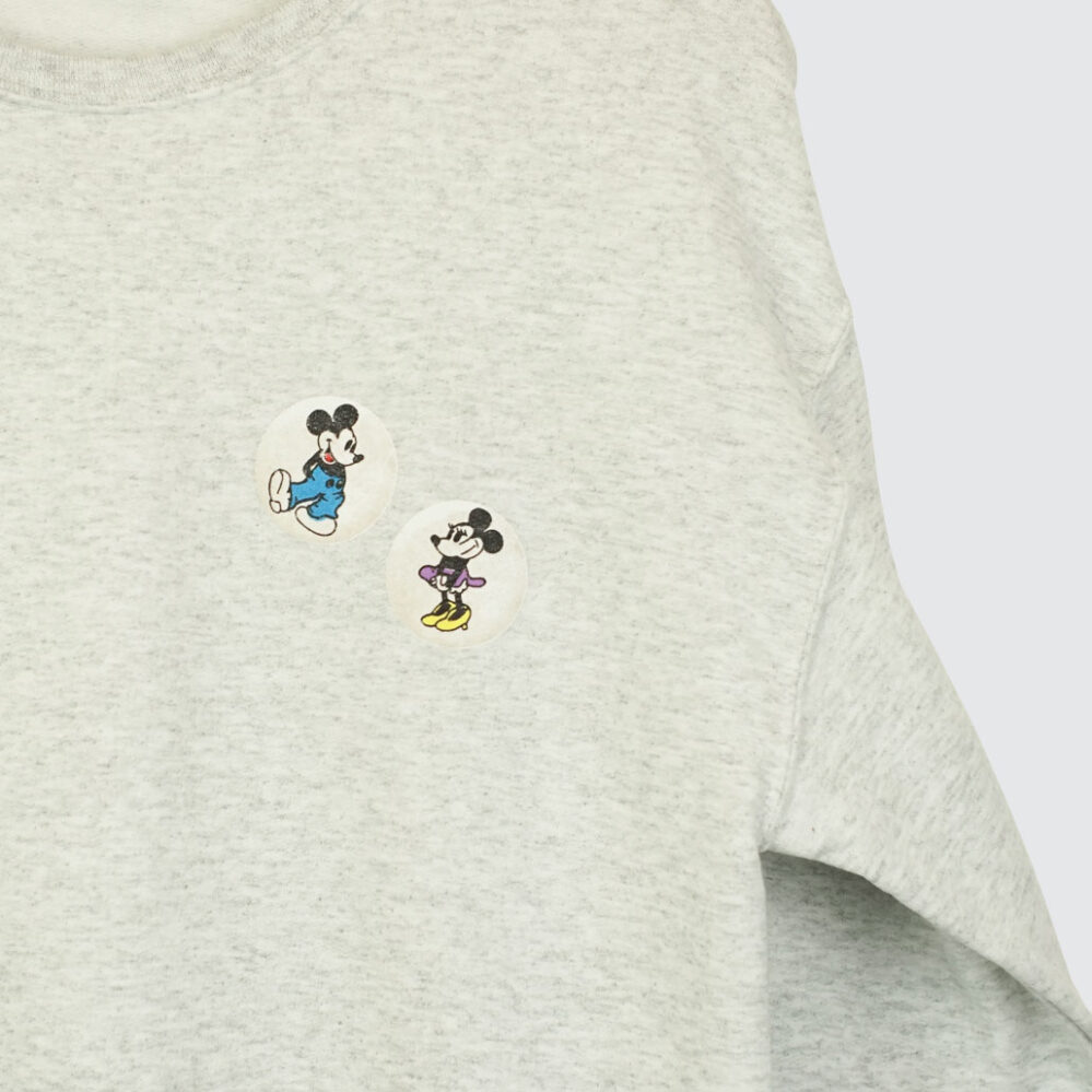 Violet Mickey Loves Mini Crewneck Heather Grey