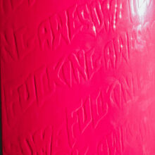 Fucking Awesome Pink Stamp Embossed 8.38″
