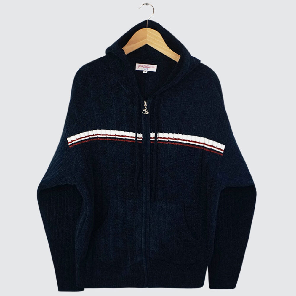 Yardsale Phantasy Chenille Zip-Hoodie Navy - LOBBY Online Yardsale Phantasy Chenille Zip-Hoodie Navy - LOBBY Online