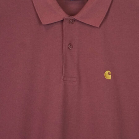 Carhartt WIP S/S Chase Pique Polo Dusky Pink/Gold Carhartt WIP S/S Chase Pique Polo Dusky Pink/Gold