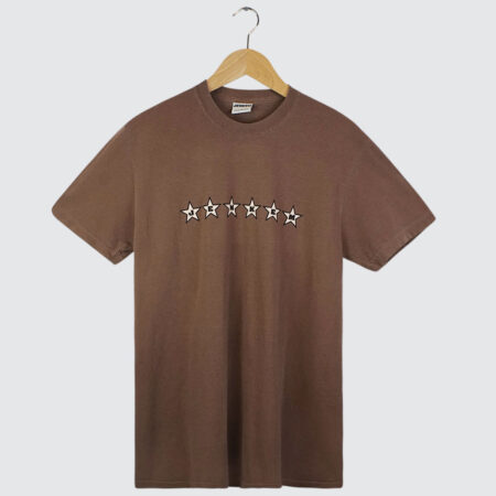 Jenkem Magazine 6 Star T-Shirt Brown Jenkem Magazine 6 Star T-Shirt Brown
