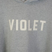 Violet x David Enth Embroidered Hoodie Grey/Cannoli Cream