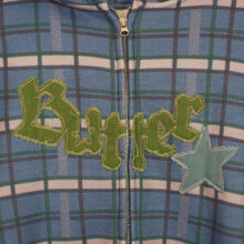 Butter Goods Edge Applique Zip Hoodie Plaid Butter Goods Edge Applique Zip Hoodie Plaid
