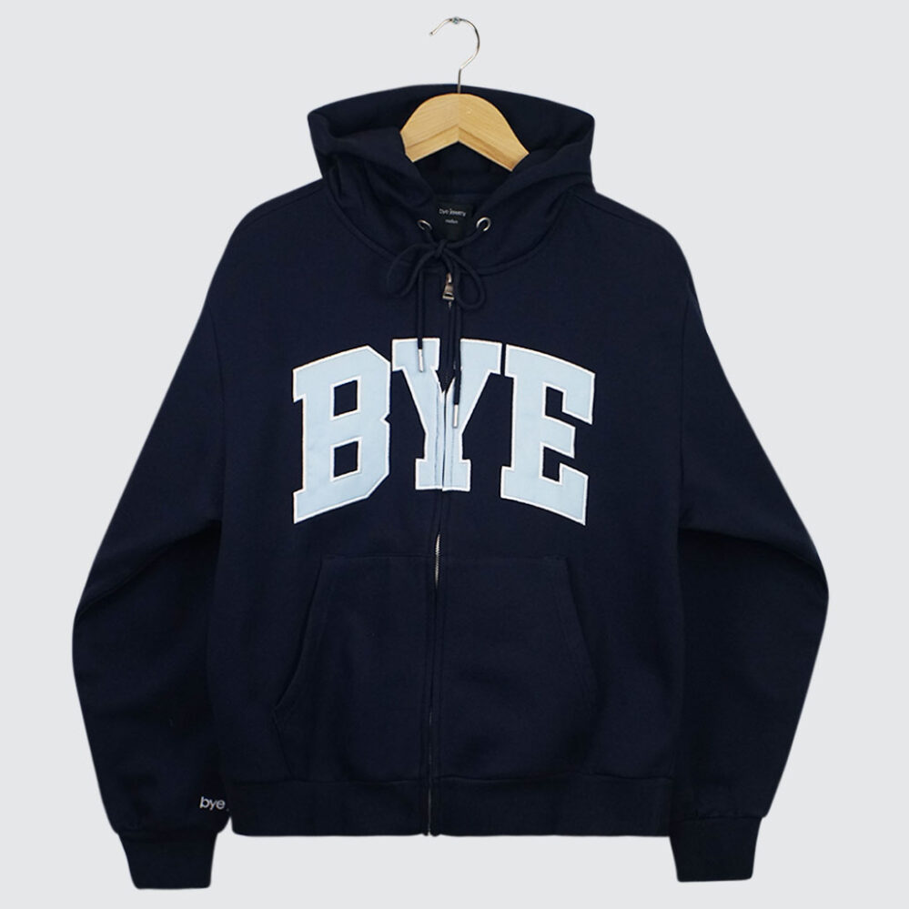 Bye Jeremy Bye Zip Hoodie Navy