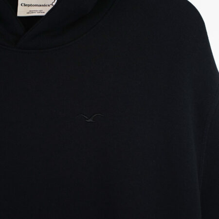 Cleptomanicx Ligull Boxy Cropped Hoodie Black Cleptomanicx Ligull Boxy Cropped Hoodie Black