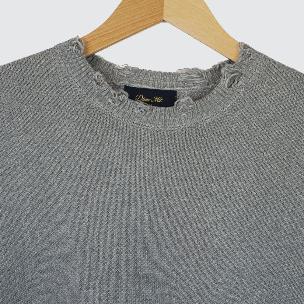 Dime Cat Knit Crewneck Storm Dime Cat Knit Crewneck Storm