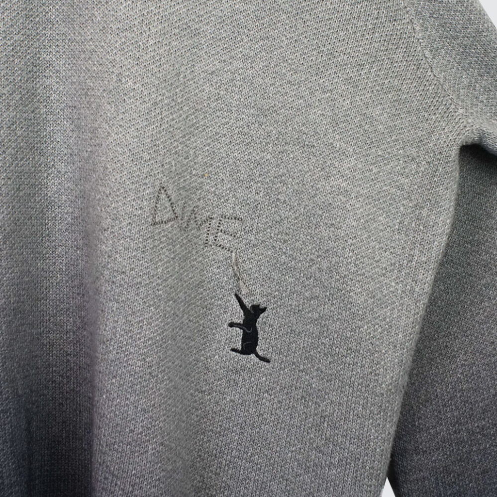 Dime Cat Knit Crewneck Storm - LOBBY Online Skateshop