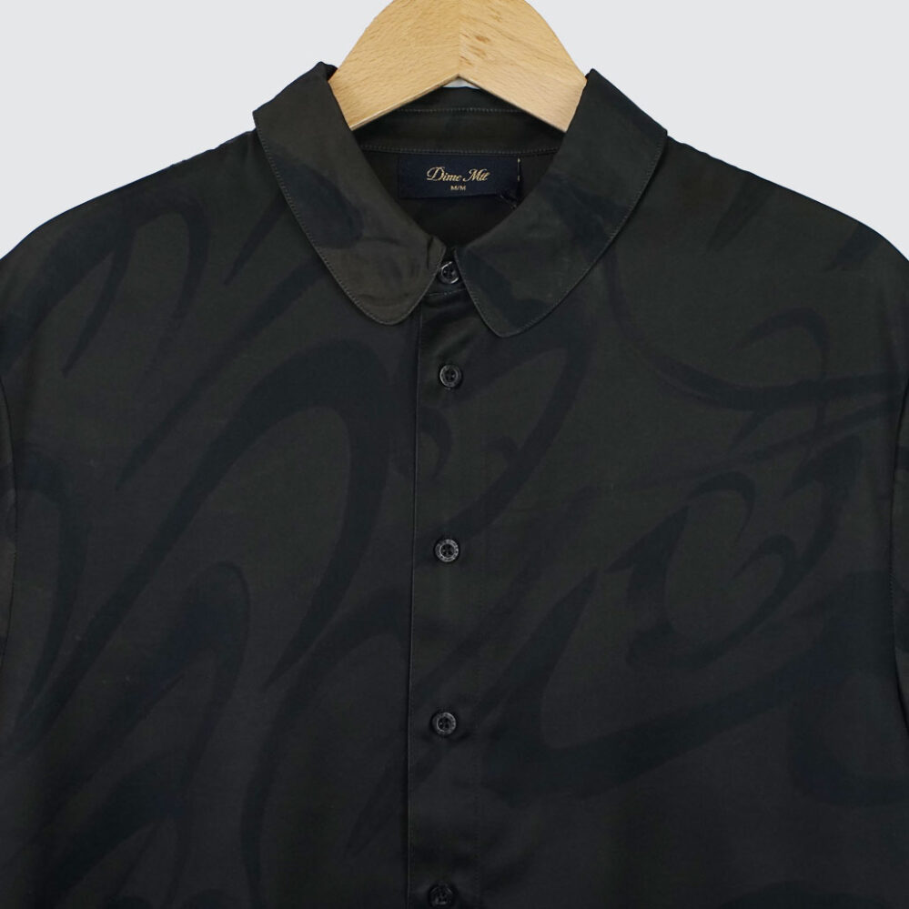 Dime Chilling Satin Shirt Black - LOBBY Online Skateshop