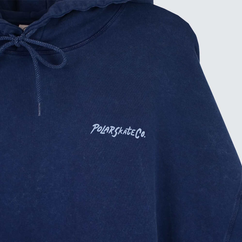 Polar Skate Co. Acid Frank Surf Logo Hoodie Dark Blue