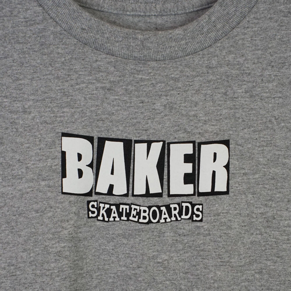 Baker Skateboards Brand Logo T-Shirt Heather Grey Baker Skateboards Brand Logo T-Shirt Heather Grey